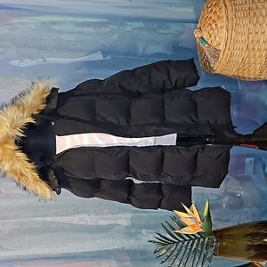 🚨Black Puffer w Faux Fur Hoodie🖤